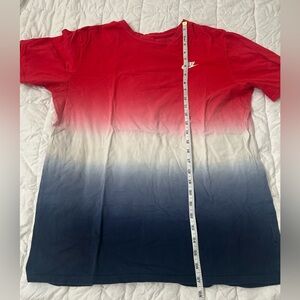Nike Red and Navy Ombre Tee